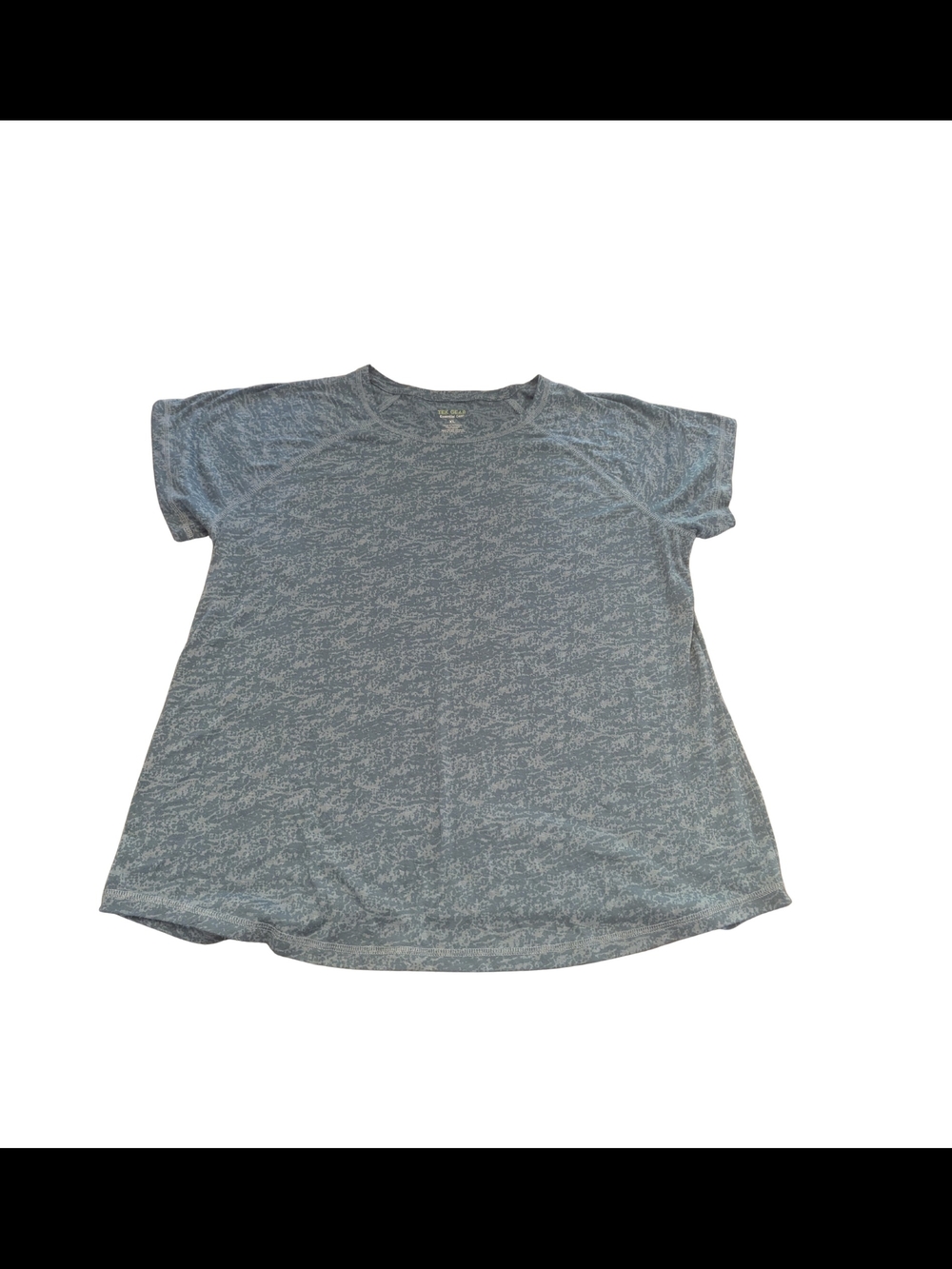 GUC Tek Gear Womens XL Blue Print Essential Short Sleeve Shirt